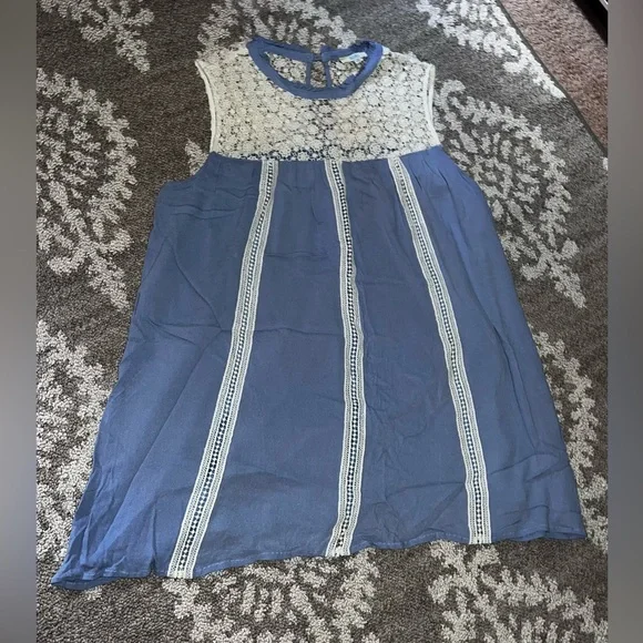 Kori | Dresses | Kori America Bluewhitish Cream Color Lace Dress Size Medium | Poshmark Kori | Dresses | Kori America Bluewhitish Cream Color Lace Dress Size Medium | Poshmark